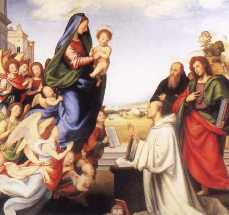 BARTOLOMEO, Fra Vistion of St.Bernard oil painting image